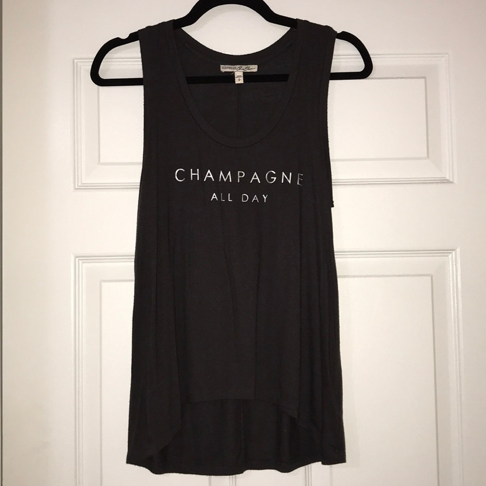 Express “CHAMPAGNE ALL DAY”- tank. Size small.